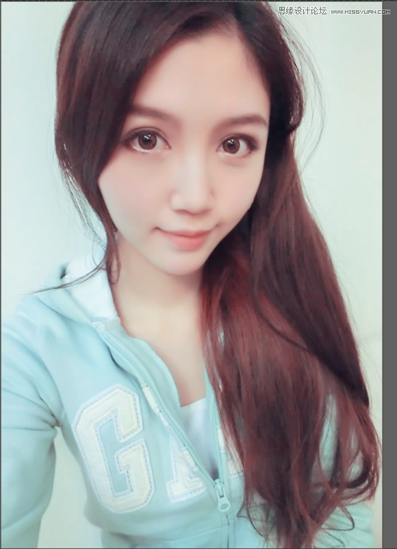 Photoshop给可爱的大眼妹妹转手绘处理,PS教程,素材中国
