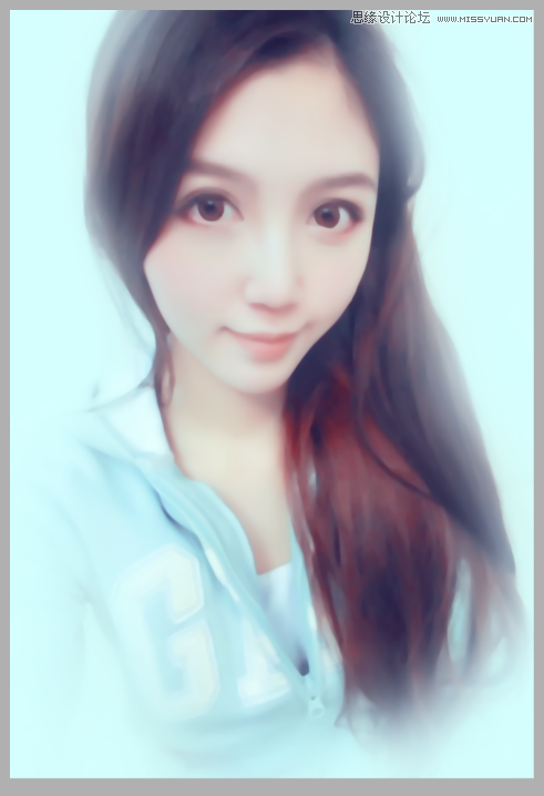 Photoshop给可爱的大眼妹妹转手绘处理,PS教程,素材中国