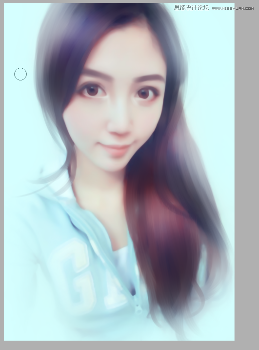 Photoshop给可爱的大眼妹妹转手绘处理,PS教程,素材中国