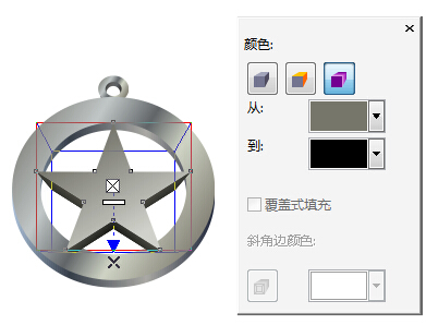 CorelDRAW X7,CorelDRAW X7教程,CorelDRAW X7实例教程,CorelDRAW X7制作金属材质饰品