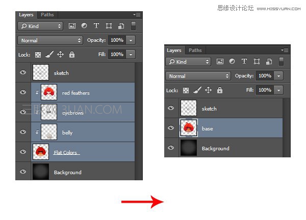 Photoshop绘制可爱的愤怒的小鸟效果图,PS教程,思缘教程网