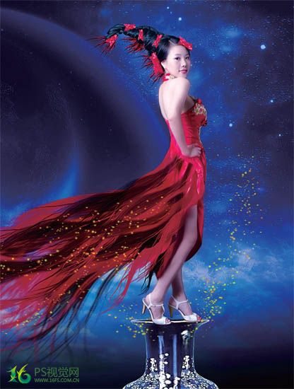 PS合成唯美的中国风美女图片 全福编程网教程
