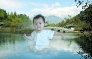 PhotoShop将宝宝照片与背景融合在一起教程 全福编程网