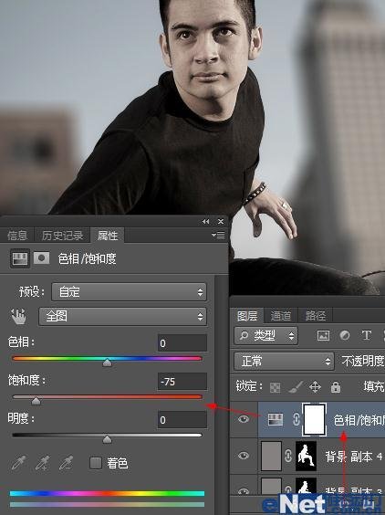 ps制作将人物突出于画面的电影效果教程_全福编程网