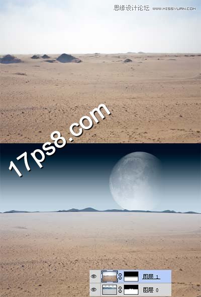 Photoshop合成外星球上雪地里爬行的犀牛,PS教程,思缘教程网
