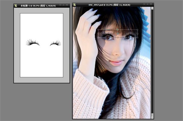 Photoshop给美女照片添加唯美装饰调出梦幻效果