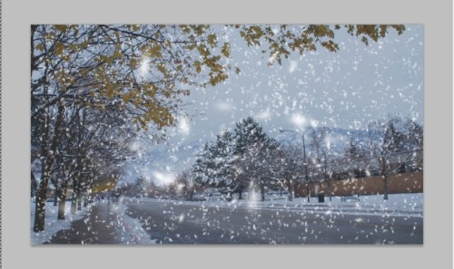 如何为照片Ps下雪效果