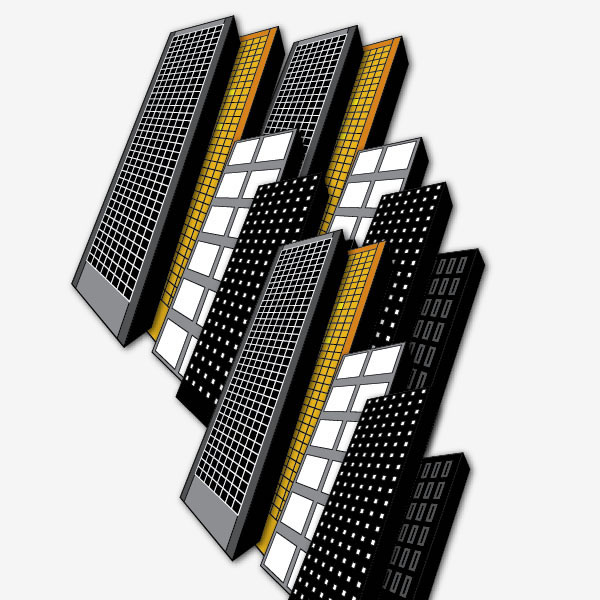 AI绘制抽象矢量城市 飞特网 AI实例教程