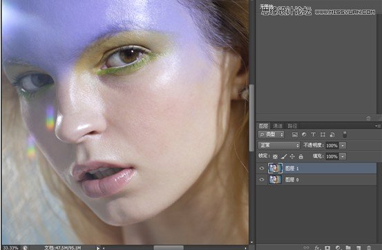 Photoshop给女性照片添加梦幻光线效果,PS教程,思缘教程网