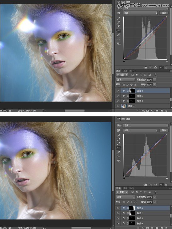 Photoshop给女性照片添加梦幻光线效果,PS教程,思缘教程网