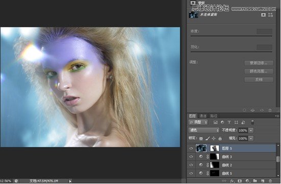 Photoshop给女性照片添加梦幻光线效果,PS教程,思缘教程网