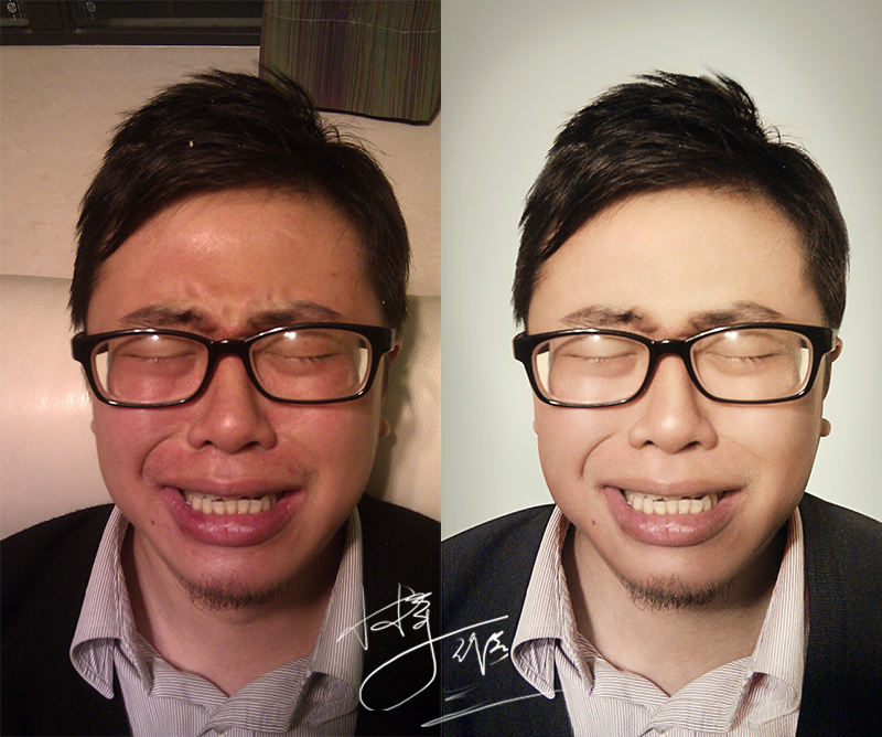 Photoshop给自拍男人头像后期修图 全福编程网