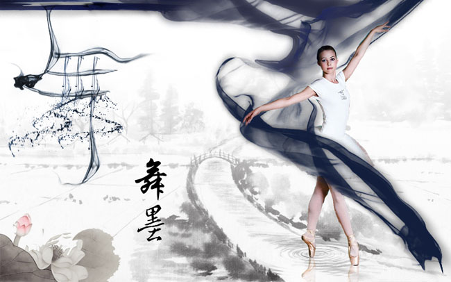 photoshop合成中国风的芭蕾舞者 全福编程网教程