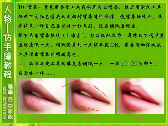 脸型嘴唇绘制