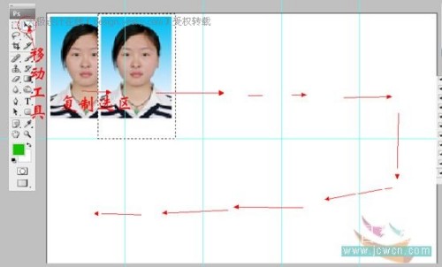 用Photoshop动作快捷键排版证件照_天极设计在线转载整理