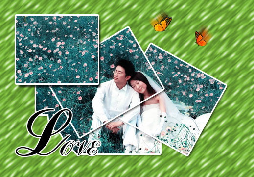 Photoshop为婚片制作拼图艺术效果 全福编程网