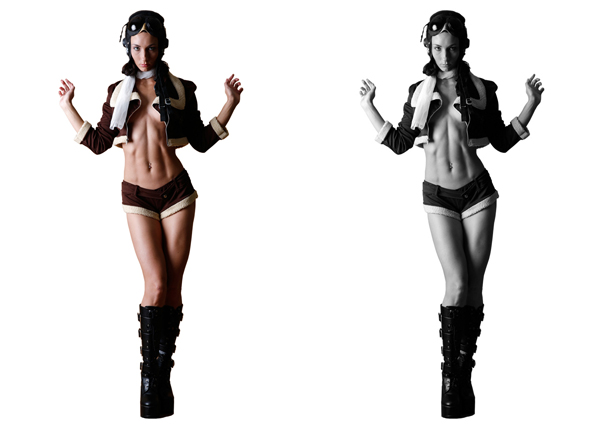 利用Photoshop合成一个飞溅特效性感女郎