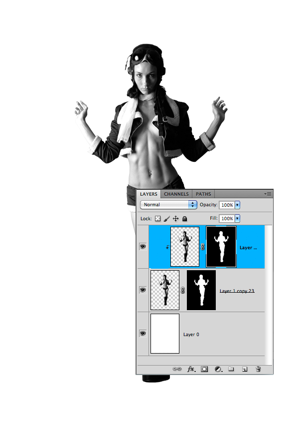 利用Photoshop合成一个飞溅特效性感女郎