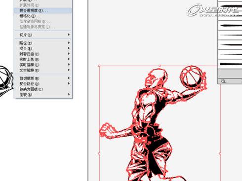 AI绘制扣篮王文森卡特插画 全福编程网网 AI实例教程