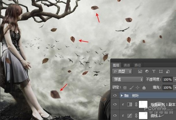 PS教程：Photoshop合成暗色悲伤的意境