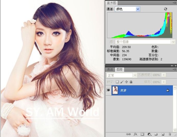 学看人像数码照片的直方图