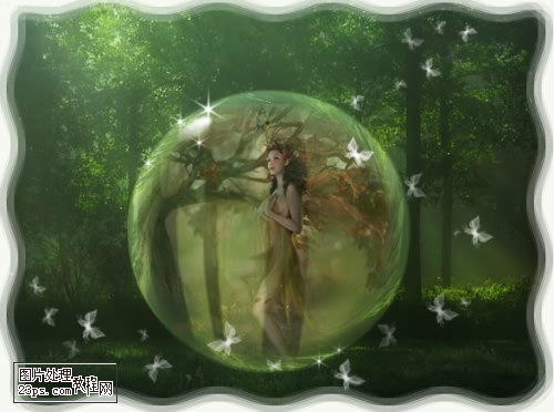 photoshop照片合成梦幻水晶球教程 全福编程网教程