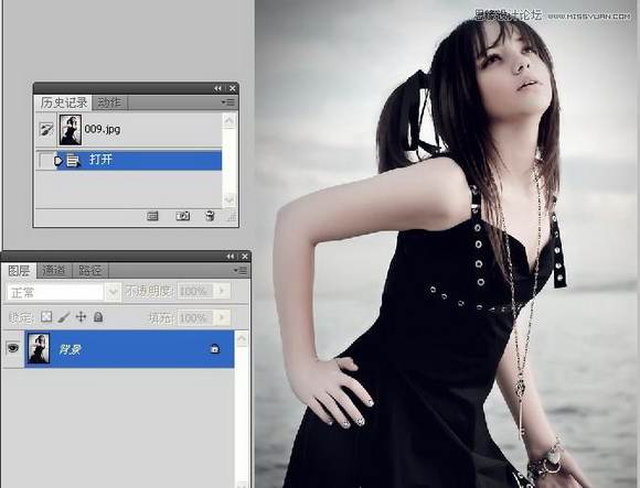 用Photoshop给美女照片美容瘦身