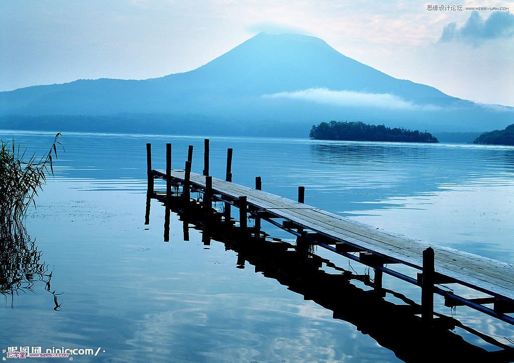 Photoshop把湖边风景照转成艺术效果,全福编程网