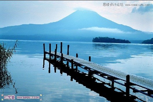 Photoshop把湖边风景照转成艺术效果,全福编程网