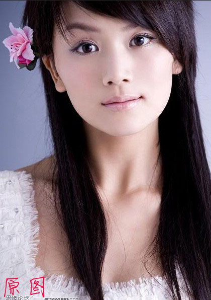 Photoshop把美女照片转成清纯的仿手绘效果 全福编程网教程