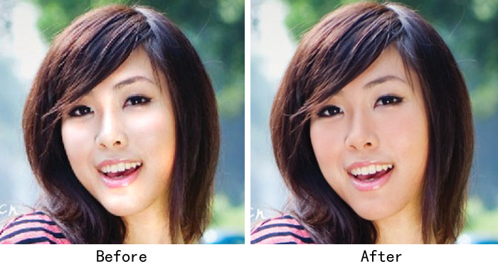PhotoShop去掉美女脸部的油光  全福编程网教程