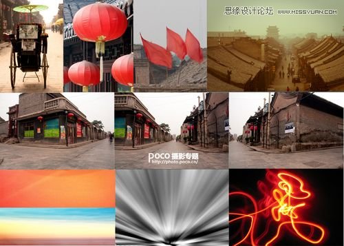 Photoshop巧用素材合成中国风全景背景图,PS教程,素材中国网