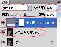 PS中滤色及中灰图层的简单应用