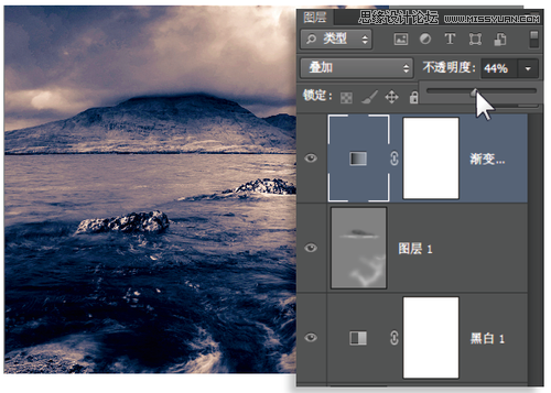 Photoshop使用分离色调打造复古风光效果,PS教程,思缘教程网