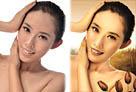 Photoshop打造华丽的金色彩妆人像 全福编程网
