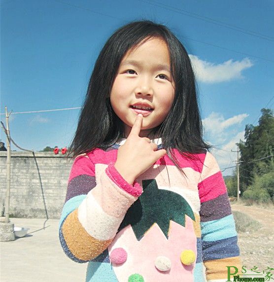 用PS把小黑妞变成白皙的萌妹子最终效果图