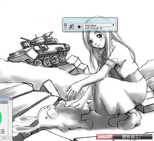 Painter绘制悲伤的女孩实例教程,PS教程,思缘教程网