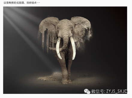 巧用photoshop打造大象沙漠化效果 全福编程网