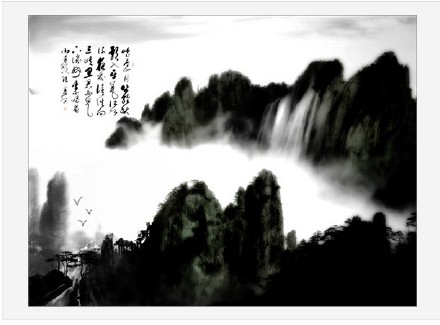 photoshop如何在风景秀丽的照片中创建一个传统的中国水墨画效果 全福编程网
