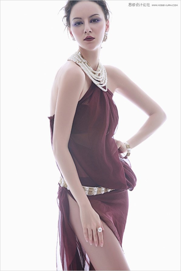 Photoshop调出美女模特诱人的咖啡肤色,PS教程,素材中国