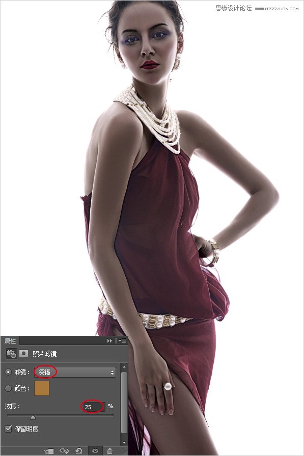 Photoshop调出美女模特诱人的咖啡肤色,PS教程,素材中国