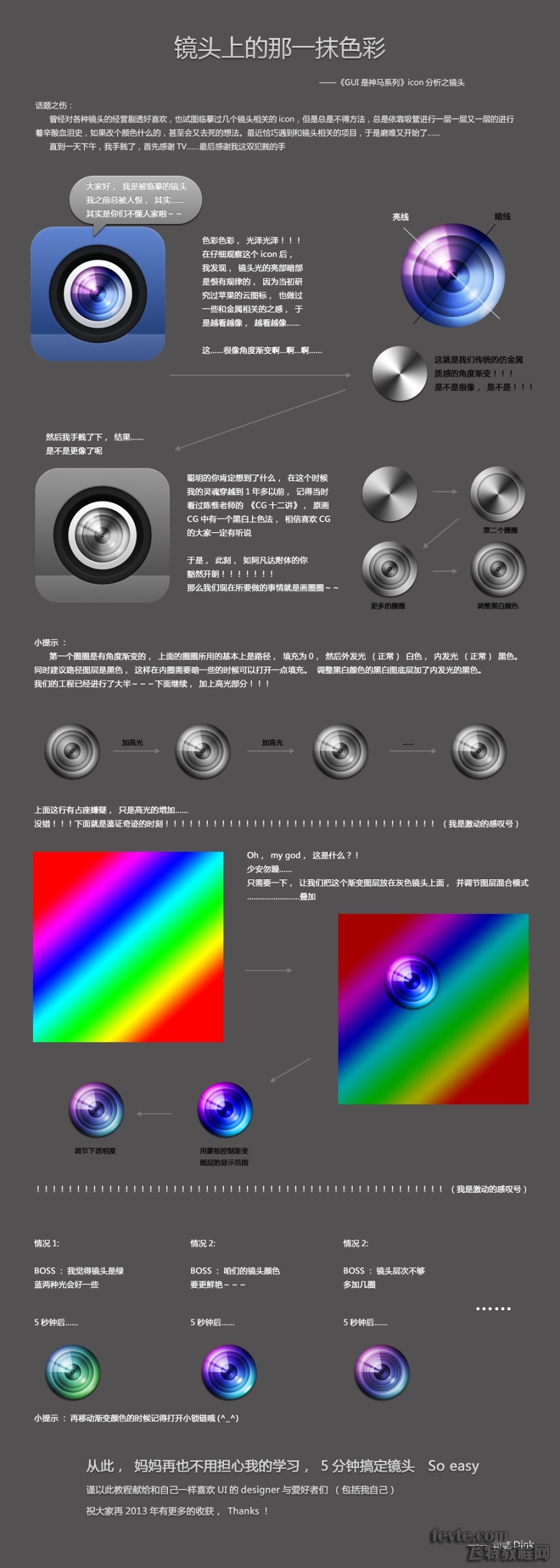PS鼠绘精致的镜头图标 全福编程网