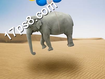 ps教程|ps合成|一起ps吧|气球|大象
