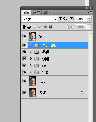 用PS对模特头像照片精修磨皮美白处理