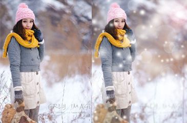 PS为雪景照片添加浪漫飘飞的雪花效果教程  全福编程网教程