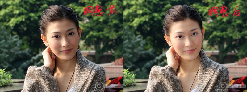 PhotoShop后期利用计算选区给人物照片局部提亮教程 全福编程网