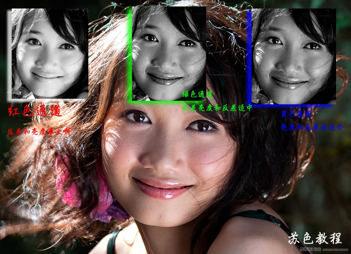 深度剖析Photoshop通道磨皮法原理应用,PS教程,思缘教程网