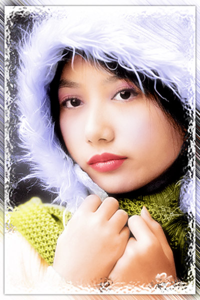 给美女黑白照片做“彩妆”上色