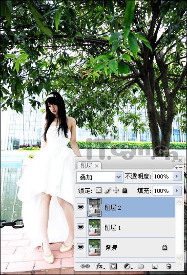 处理美女短裙婚纱数码照