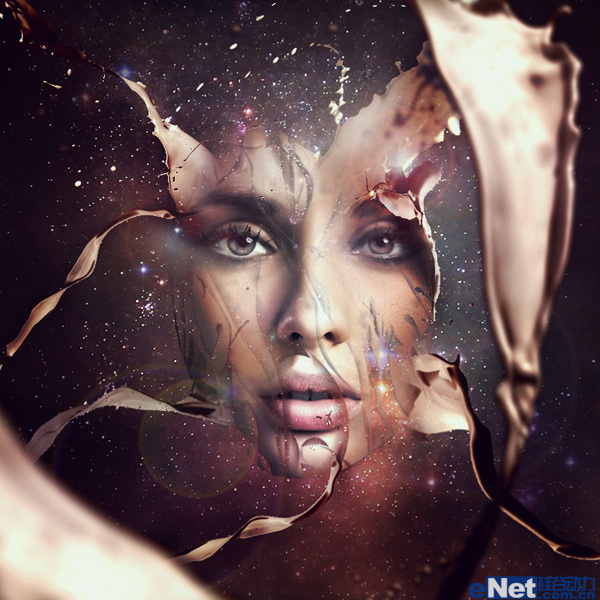 PS制作抽象的星际人像效果 全福编程网